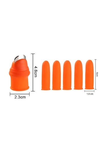 Büro Ev Ofis Mutfağı İçin 6parça Sebze Ayıklayıcı Kesici Baş Parmak Eldiveni Seti Diğer