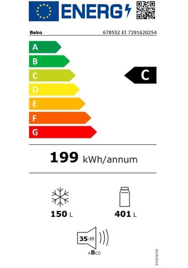 Beko 678552 EI 551 LT No-Frost Kombi Tipi Buzdolabı