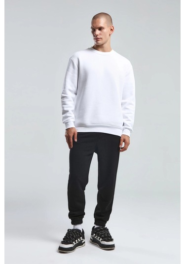 Kappa Benmanaj Erkek Beyaz Sweatshirt - Beyaz Beyaz