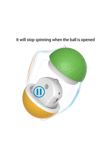 Xindoker Evcil Hayvanlar İçin Uzaktan Kumandalı Işıklı Oyun Topu - Tpu+abs Materyal, Ip54 Su Geçirmez, 4 Saat Çalışma Süresi Yeşil-sarı