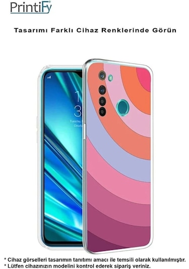 Realme 11 Pro Plusile Uyumlu Renk Cümbüşü 7 Baskılı Kamera Korumalı Şeffaf Kılıf