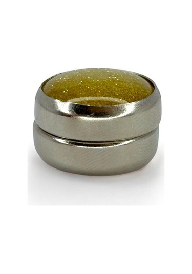 Eşarp Ve Şal Mıknatısı Simli Sarı - Başörtü Tutucu Kadın Tesettür Aksesuar Mıknatıs Sarı