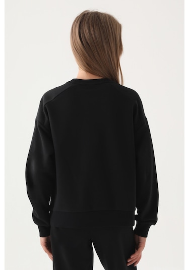 Kappa Kız Çocuk Siyah Sweatshirt Siyah