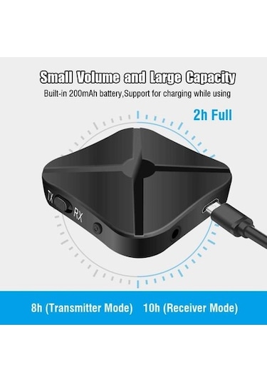 Ximistore9 Bluetooth 5.0 Çift Yönlü Adaptör: Tv, Araba Hoparlörü, Telefon Ve Bilgisayar Ses Entegresi - Alıcı-verici 2-in-1