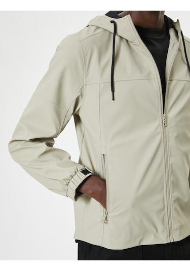 Koton Mevsimlik Ceket Slim Fit Fermuarlı Bej 5wam20065hw Ekru