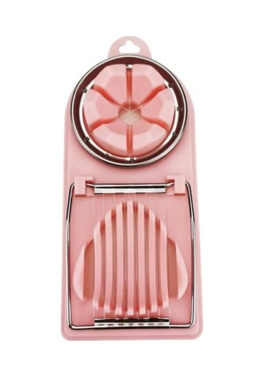 Novahub Pembe 3'ü 1 Arada Yumurta Dilimleme Kesici Asılı Delikli Gıda Sınıfı Bpa Ayrılabilir Kesme Tel Haşlanmış Yumurta Kıyıcı Dilimleme Mutfak Malzemeleri Pembe Pembe