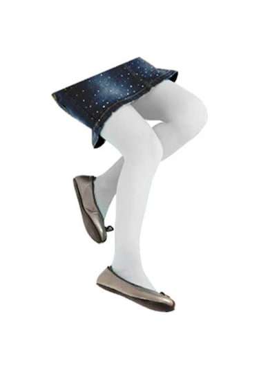 Kız Çocuk Mus Külotlu Çorap 50 Den - Lucy Beyaz