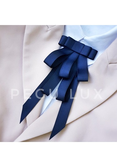 Pegu Lux Kurdele Lacivert Yaka Gömlek Ceket Broş, Yaka İğnesi 30 Lacivert