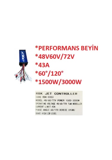 Akıllı Beyin 60v/72v 43 Ah 1500w/3000w E-bisiklet Jet-hız İçin