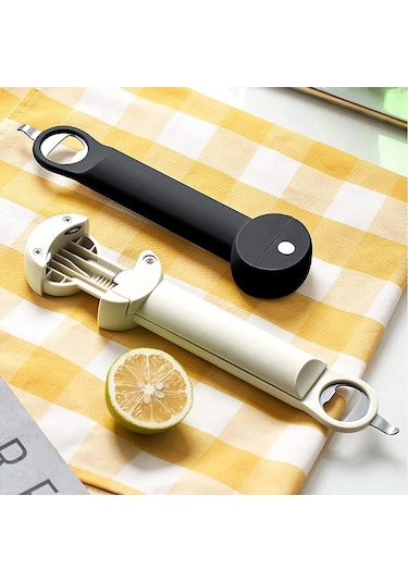Siyah Çok Fonksiyonlu Geri Çekilebilir Açıcı Aracı Yeni Kavanoz Şişe Açacağı Ayarlanabilir Konserve Açacağı Siyah