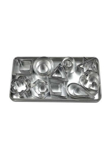 Dancemonkey 30 Adet Paslanmaz Çelik Bisküvi Kalıbı, Küçük Ve Pratik Gümüş