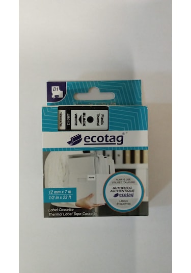 Ecotag Dymo D1 Şerit 45013 12mm 7 Metre Şerit Etiket