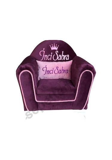 Isme Özel Şeritli Çocuk Koltuğu Mor (324111004) Mor