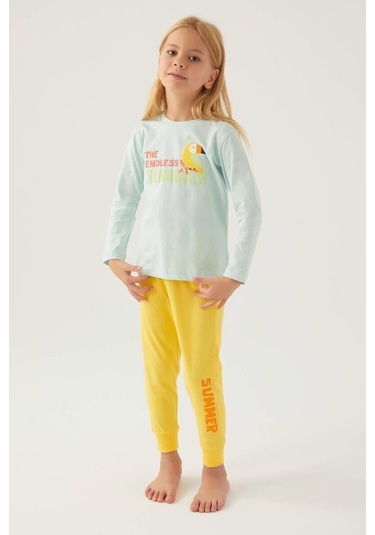 Roly Poly 3401 Garson Endless Kız Çocuk Pijama Takımı Pembe