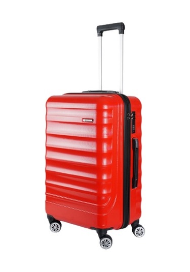 Vegmann Delphin Kırmızı Orta Boy Valiz Kırmızı