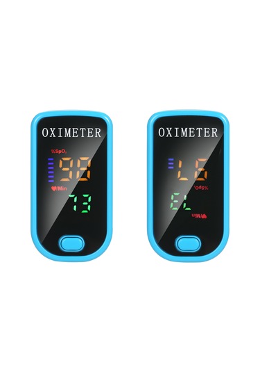 Maiyame Parmak Tipi Oksimetre: Oksijen Doyması Ve Nabız Ölçer, 5 Saniye Otomatik Kapatma, Mavi-beyaz Tasarım Pil Dahil Değil