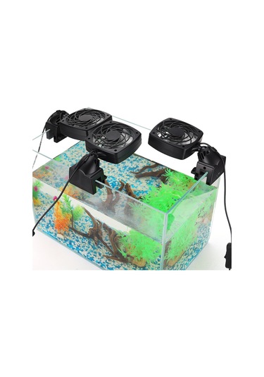 Xindoker Akvaryum Soğutma Fanı - Su Sıcaklığını 4 C'ye Kadar Düşürür, 15mm Cam Kalınlığına Uygun