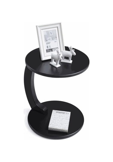 Lunora Ahşap C Yan Sehpa Siyah