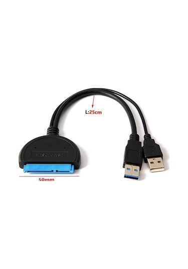 Pazly Usb3.0 Sata Adaptör Kablosu - 2,5 Sata Hdd/ssd İçin Mekanik Disk Adaptörü