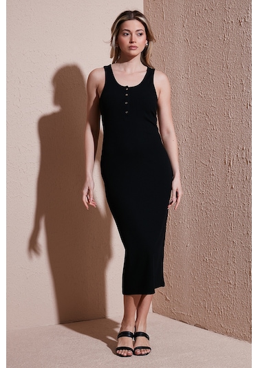 Fashion Friends Bayan Elbise 25y0375k1 Siyah Siyah
