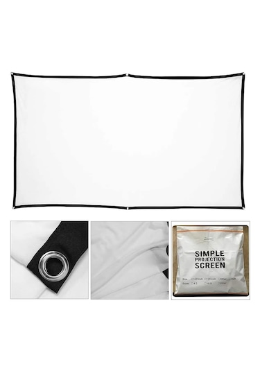 Havit Pa301 100 Inç Siyah Çerçeveli Duvar Tipi Projeksiyon Perdes