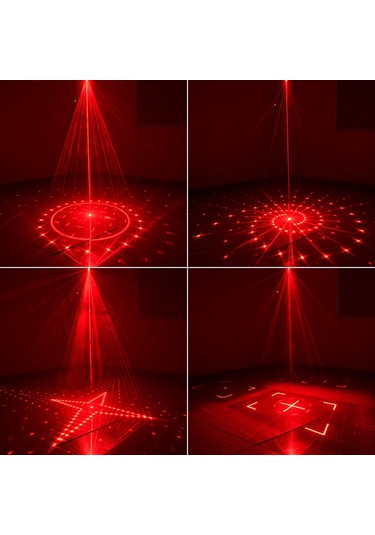 Cbtx R80 Mini Lazer Işığı Dekoratif Işık Sesle Etkinleşen Uzaktan Kumanda Atmosfer Lambası - Gümüş