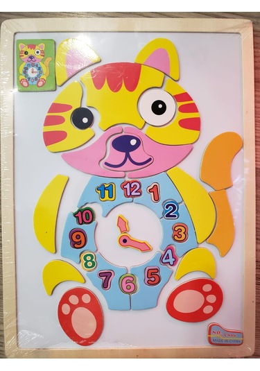 Sino Puzzle Ahşap Manyetik Saat