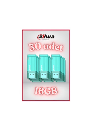 30 Adet 16gb Kapaklı Usb Flash Bellek U126 Yeşil -