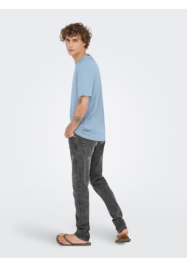 Only & Sons Maxim Erkek Mavi Tişört 22036952-skw