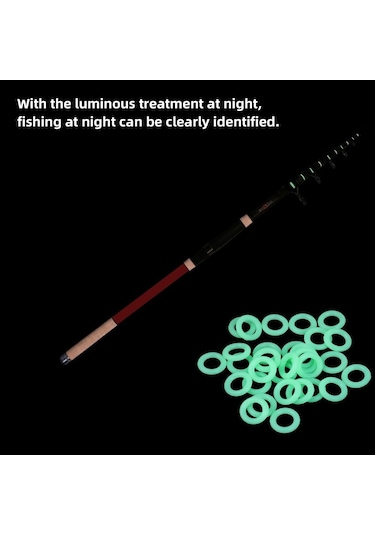 MSO Fosforlu O-Ring Halka Olta Balıkçılık Kamp Kamış Çivi Çadır 10 Adet