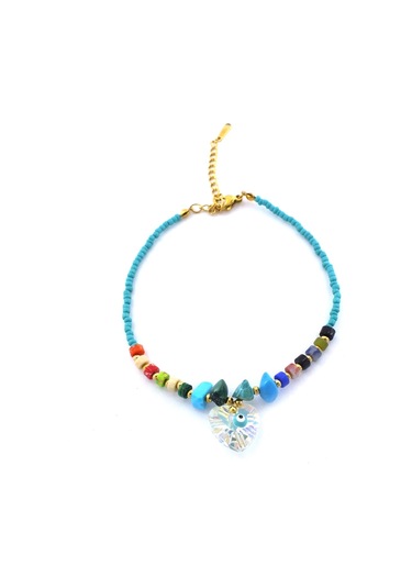 Ferizz Rekli Doğal Taş Kalp Model Hal-190 Çok Renkli