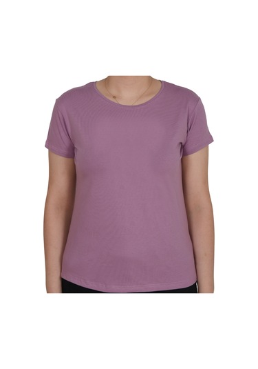 Asist Secret Magic Asm0065 Bayan Düz Lila Viskoz Penye T-shirt