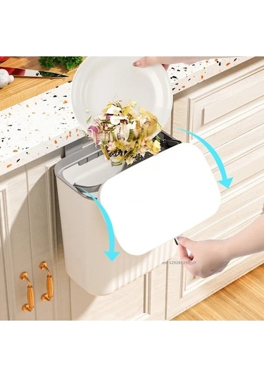 Maoyaya 9l Duvara Monte Çöp Tenekesi Ev Çöp Kutusu Asılı Banyo Çöp Çok Renkli, Pratik Tasarım Çok Renkli