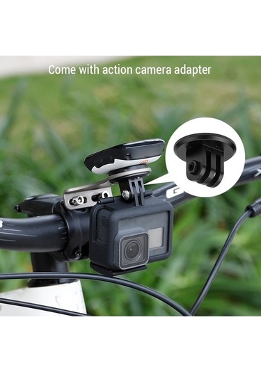 Ulzyvf Createtech Kamera Montajı Fener Bisiklet Bilgisayarı, Tutucu Ve Adaptör Ls Gümüş Gümüş