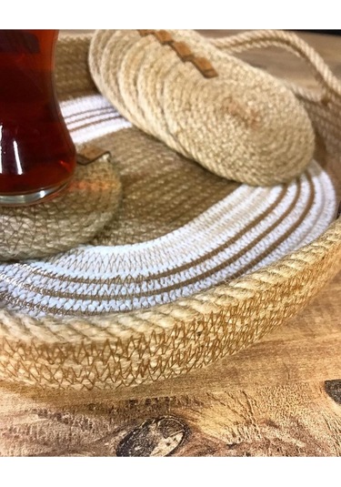 Çok Amaçlı Hasır Jüt Ipten Kapaklı Sepet 001