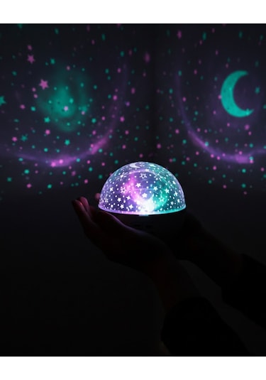 Fişli Yıldız Projektör Lamba Hoparlörlü Gece Işığı
