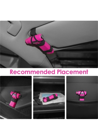 Elmpaly Yeşil Araç Emniyet Çekici Cam Kırıcı Emniyet Kemeri Kesici Acil Kaçış Çekiç