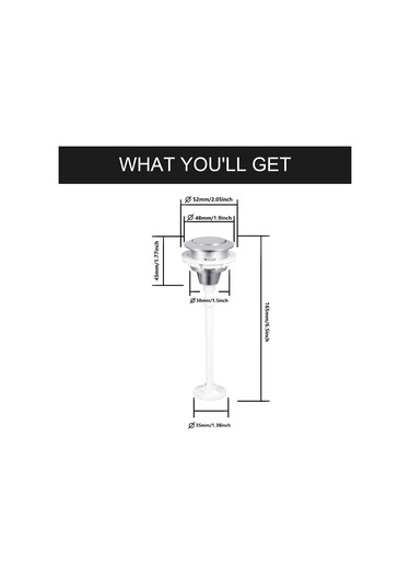 Suntek Ev, Banyo, Otel İçin 38 Mm Evrensel Kolay Kurulumlu Gümüş