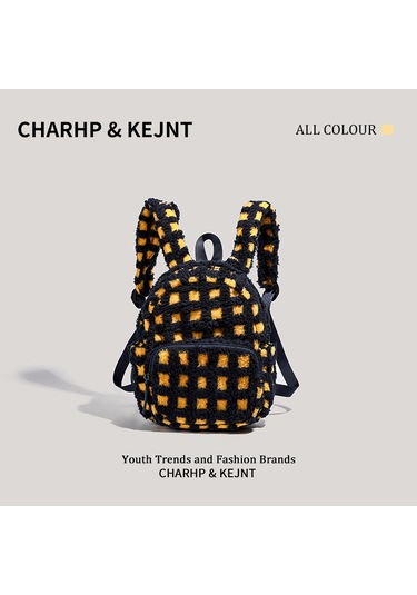 Charhp&kejnt Resmi Orijinal Sonbahar Ve Kış Peluş Arı Sırt Çantası Günlük Öğrenci Çok Yönlü Banliyö Sırt Çantası Siyah