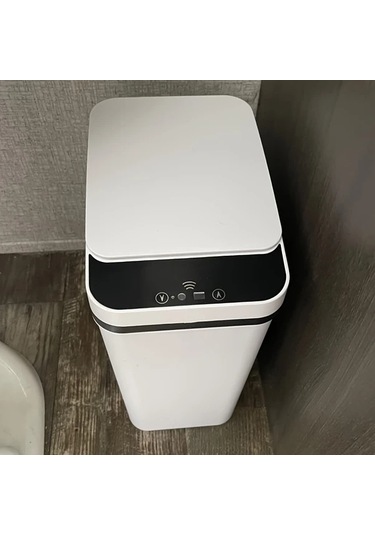 Honeybeeshop Akıllı Sensörlü Otomatik Çöp Kutusu 11l Beyaz Ev Ofis Mutfak İçin Dokunmasız