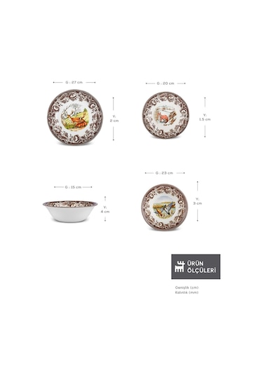 Karaca  Legend Groove 24 Parça 6 Kişilik Yemek Takımı