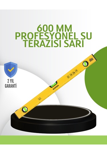 Hassas Ölçüm Sağlayan 600 Mm Sarı Su Terazisi