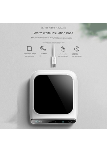 Taşınabilir Isıtmalı Bardak Altlığı Kahve Kupa Isıtıcıları Usb Isıtıcı Siyah
