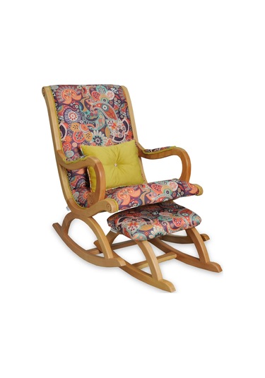 Asedia Rustik Naturel Retro Sallanan Sandalye Dinlenme Koltuğu