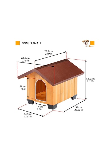 Ferplast Domus Köpek Kulübesi 61 x 74.5 x 55 CM