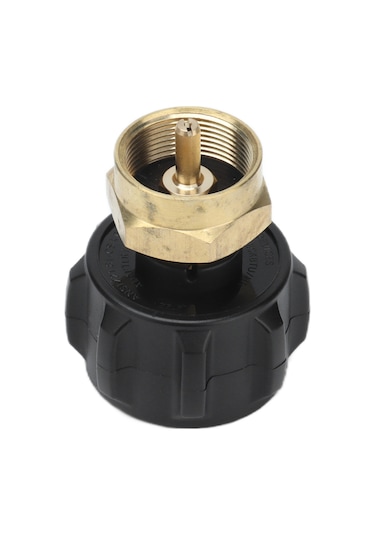 Moveevo Brass Propane Tank Refill Adapter - Qcc1 Pol Bağlantı Elemanı, Otomatik Kesme Özelliği, Dış Mekan Kamp Malzemesi, 1lb Lpg Silindirleri İçin