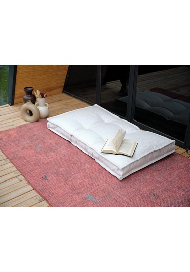 Prestigegolf Bisküvi Palet Minder Balkon Teras Beyaz