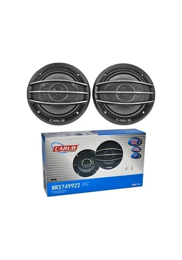 Carub 6'' - 16cm Oto Araç Hoparlörü Kapaklı 12v 400watt 2 Adet