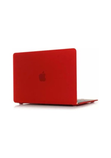 Macbook Uyumlu Aır 13.3 A1466 Kılıf 2In1 Mat Doku Case Kırmızı