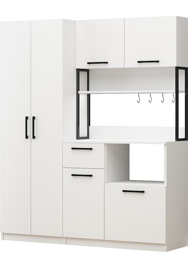 Ervin Kahve Köşesi 4 Sepet Raflı Airfry Kiler Dolabı Çok Amaçlı Beyaz Beyaz Ervin Kahve Köşesi 4 Sepet Raflı Airfry Kiler Dolabı Çok Amaçlı Beyaz Beyaz